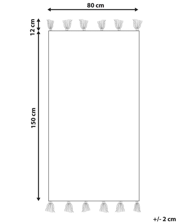 Matta Röd Bomull 80 x 150 cm Rektangulär Tjock Väv Vardagsrum Sovrum Dekor