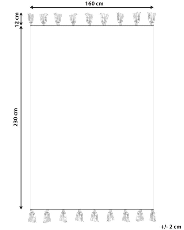 Matta Röd Bomull 160 x 230 cm Rektangulär Tjock Väv Vardagsrum Sovrum Dekor