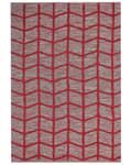 Miniatyrbillede 4 af 7: Tæppe Rødt Bomuld 160 x 230 cm Rektangulært Håndtuftet Geometrisk Mønster Boho Stil