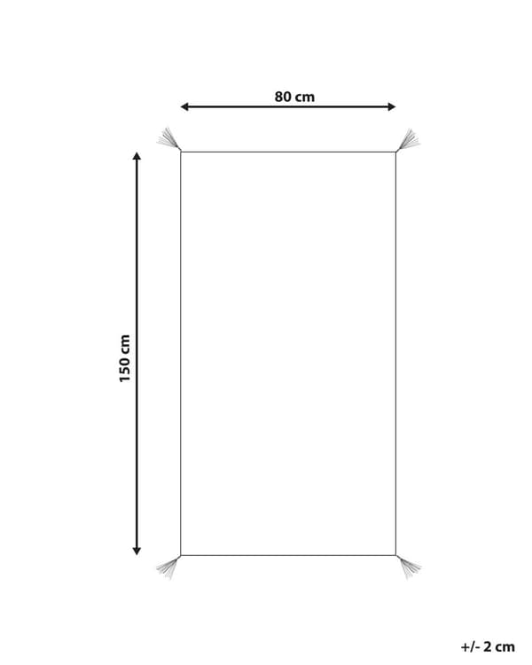 Matto oranssi 80 x 150 cm puuvilla tupsut suorakulmio käsin tuftattu moderni boho