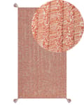 Pikkukuva 1 / 7: Matto oranssi 80 x 150 cm puuvilla tupsut suorakulmio käsin tuftattu moderni boho