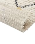 Miniatyrbilde 5 av 6: Teppe Beige Bomull 160 x 230 cm Geometrisk mønster Tuftet Minimalistisk Boho Dekorativt Stue Soverom