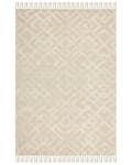 Miniatyrbilde 4 av 7: Teppe Beige Bomull 80 x 150 cm Geometrisk mønster Frynser Tuftet Shaggy Minimalistisk Boho Dekorativt Stue Soverom