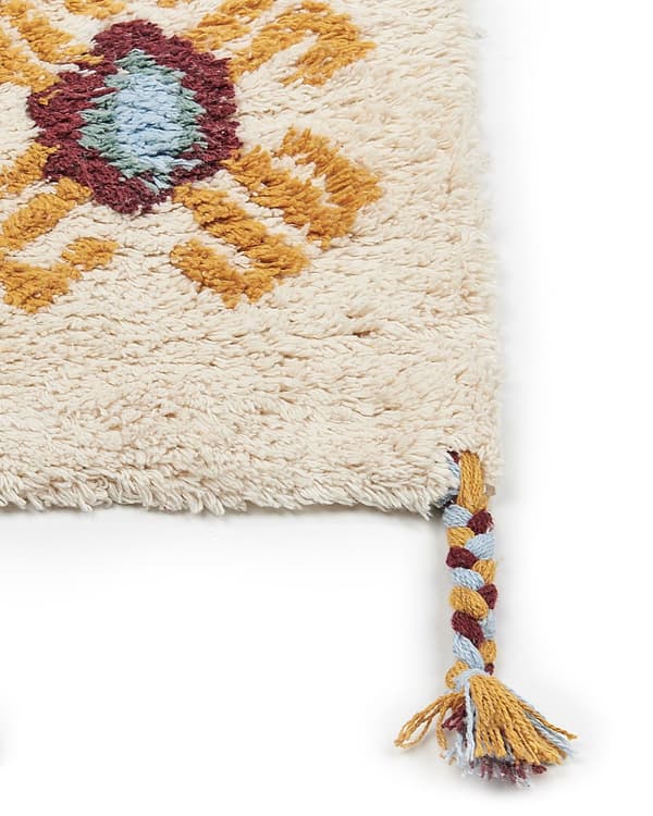 Teppe Flerfarget Bomull 80 x 150 cm Håndtuftet Rektangulært Geometrisk mønster Moderne Boho Dekorativt Stue Soverom