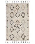 Miniatyrbilde 1 av 6: Teppe Beige Bomull 160 x 230 cm Geometrisk mønster Håndtuftet Rektangulært Moderne Boho Dekorativt Stue Soverom
