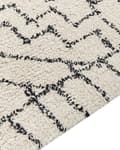Miniatyrbillede 6 af 7: Tæppe Bomuld Beige og Sort Aztec-mønster 160 x 230 cm Lav luv Moderne Stil