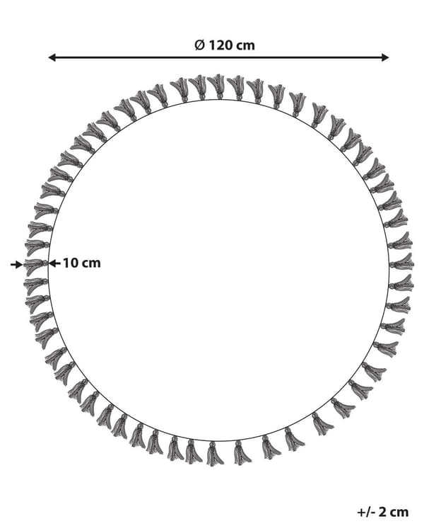 Juteteppe Teppe Beige Rund 120 cm Spiralflettet Naturlig Boho Rustikk Stue Soverom