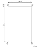 Miniatyrbild 3 av 6: Matta Beige Bomull 140 x 200 cm Rektangulär med Tofsar Geometriskt Mönster Boho Orientalisk Stil