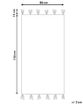 Miniatyrbild 3 av 6: Matta Flerfärgad Bomull 80 x 150 cm Rektangulär med tofsar Geometriskt Mönster Boho Orientalisk Stil