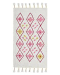 Miniatyrbild 1 av 6: Matta Flerfärgad Bomull 80 x 150 cm Rektangulär med tofsar Geometriskt Mönster Boho Orientalisk Stil