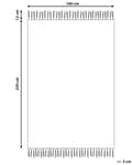 Miniatyrbilde 3 av 7: Gulvteppe Rød Bomull 160 x 230 cm Rektangulært med dusker Geometrisk Mønster Boho Orientalsk