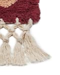 Miniatyrbilde 6 av 6: Gulvteppe Rød Bomull 80 x 150 cm Rektangulært med dusker Mønster Boho Orientalsk