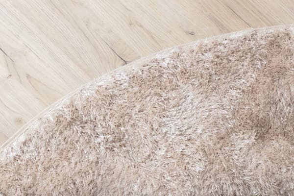 Mattis teppe Ø200 cm polyester beige.