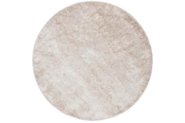 Mattis teppe Ø200 cm polyester beige.