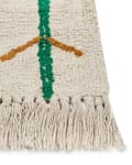 Miniatyrbilde 6 av 6: Teppe Beige Bomull 160 x 230 cm Bladmotiv Frynser Minimalistisk Moderne Dekorativt Tilbehør Stue Soverom