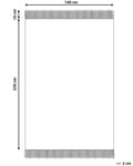 Miniatyrbilde 3 av 7: Teppe Beige Svart Bomull 160 x 230 cm Geometrisk mønster Frynser Tuftet Minimalistisk Moderne Dekorativt Tilbehør Stue Soverom