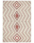 Miniatyrbillede 1 af 6: Tæppe Beige Lyserød Bomuld 160 x 230 cm Geometrisk mønster Håndtuftet Shaggy Design Stue Soveværelse Boho Stil