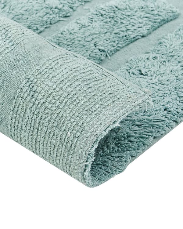 Teppe Mintgrønn Bomull 140 x 200 cm Shaggy Geometrisk mønster Håndtuftet Vevd Boho Moderne Dekorasjon Stue Soverom