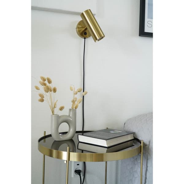 Paris vegglampe 10x22x15cm messing dekor.