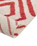 Miniatyrbilde 5 av 6: Teppe Off White Rød Bomull 160 x 230 cm Geometrisk mønster Rektangulært Håndvevd Moderne design Dekorativt Tilbehør Innredning