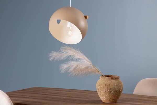 Tubbie belysning pendel Ø29cm stål beige.