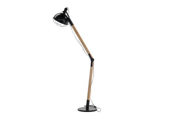 Kick belysning golvlampa 30x30x190cm stål svart, trä.