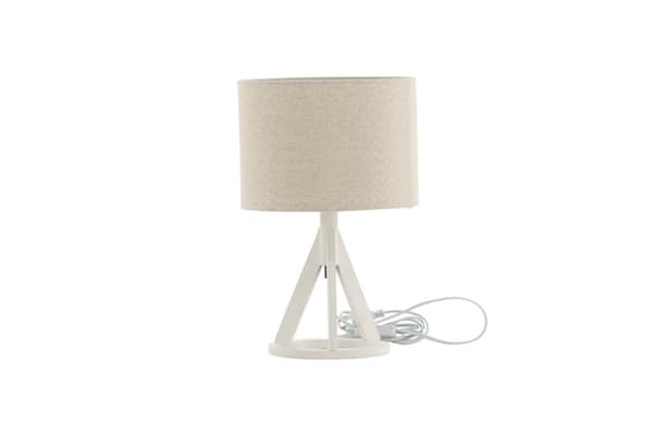 Kona belysning bordslampa 25x18x50,5cm tyg beige, vit.