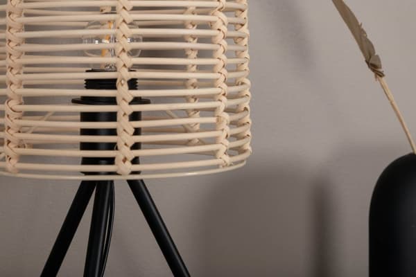 Fence belysning bordlampe 20x20x40cm rotting svart, tre.