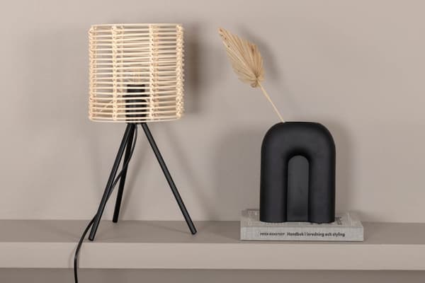 Fence belysning bordlampe 20x20x40cm rotting svart, tre.