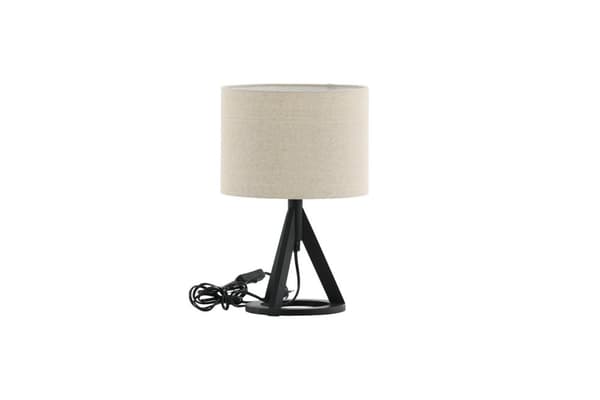 Kona belysning bordlampe 25x18x50,5cm stoff beige, svart.