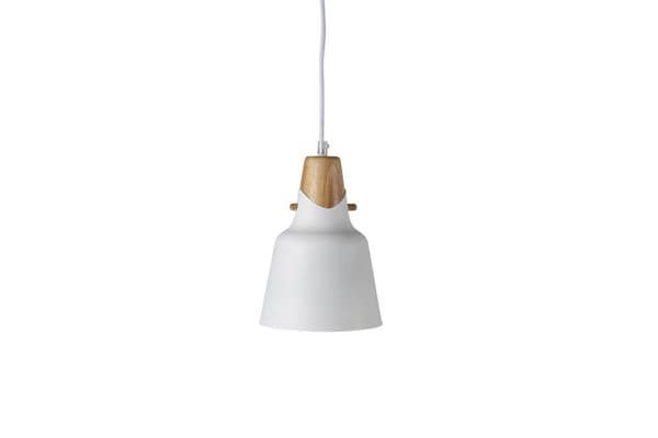 Rigel belysning pendel Ø16cm aluminum hvit, tre.