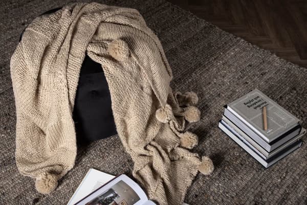 Anny pledd 170x130cm beige.