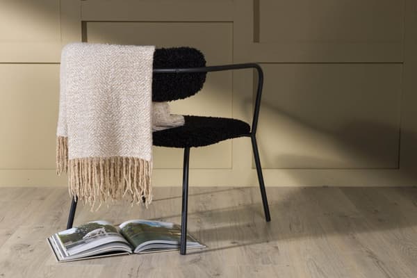 Toby pledd 170x130cm beige, hvit.