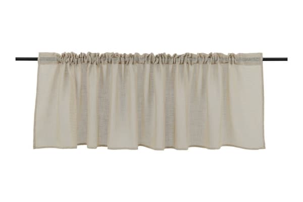 Kaya gardin 1 stk., cafégardin, kappegardin, køkken gardin 55x250cm hvid.