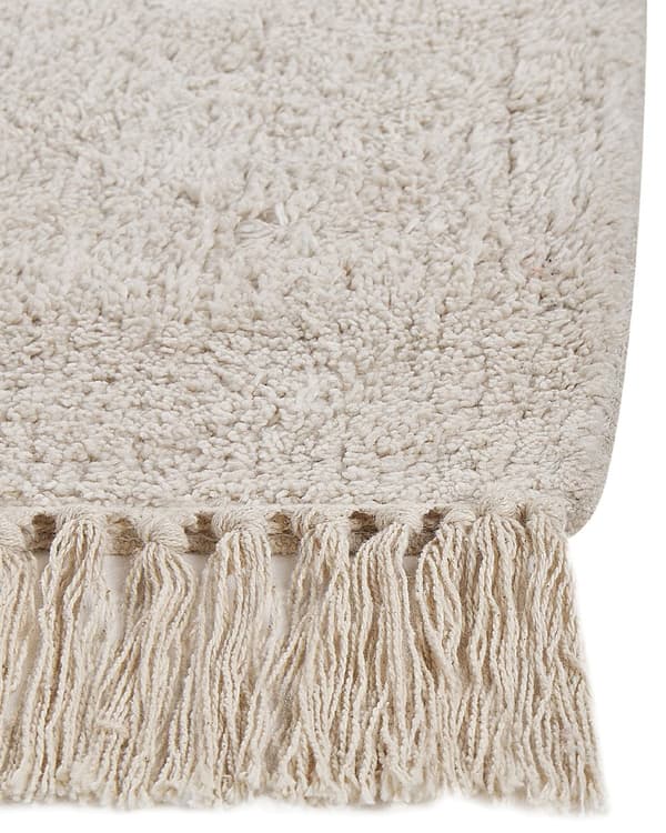 Teppe Flerfarget Bomull 160 x 230 cm Rektangulær form Geometrisk mønster Frynser Håndvevd Moderne Boho Stue Soverom