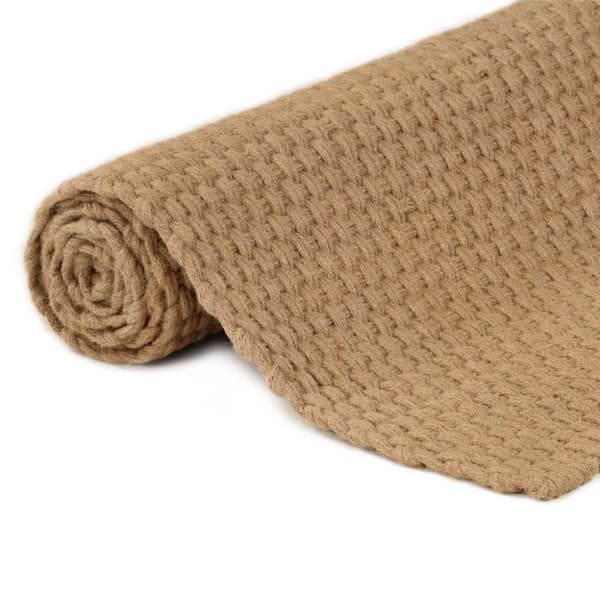 vidaXL gulvtæppe 120x180 cm rektangulært jute naturfarvet