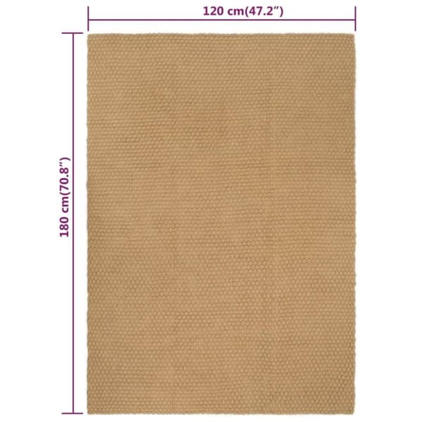 vidaXL gulvtæppe 120x180 cm rektangulært jute naturfarvet