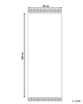 Miniatyrbilde 3 av 7: Teppe Lys beige Blå Bomull 80 x 200 cm Geometrisk mønster Frynser Håndvevd Løper Moderne Boho