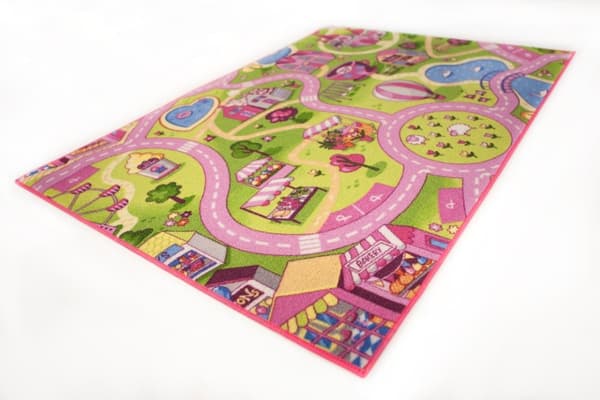 Sweet Town Bil barnmatta  95 x 133 cm