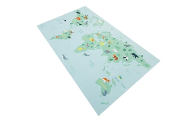 Världskarta Deluxe  Golvmatta  till barn 120x200