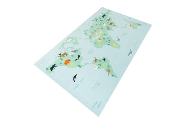 Världskarta Deluxe  Golvmatta  till barn 120x200
