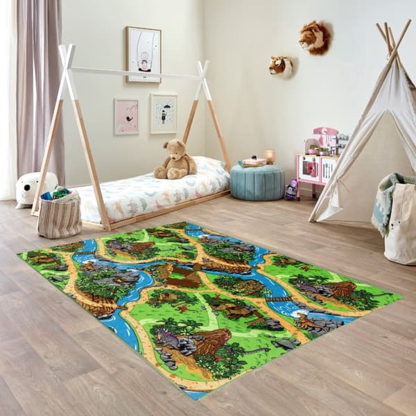 Bil barnmatta ''Dino World'' 140 x 200 cm