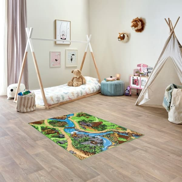 Bil barnmatta ''Dino World'' 140 x 200 cm