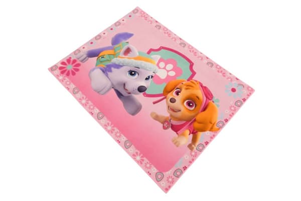 Paw Patrol Everest och Skye Deluxe golvmatta till barn 95x125
