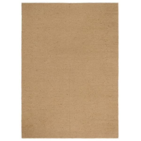 vidaXL Håndlaget løkketeppe 120x180 cm jute og bomull