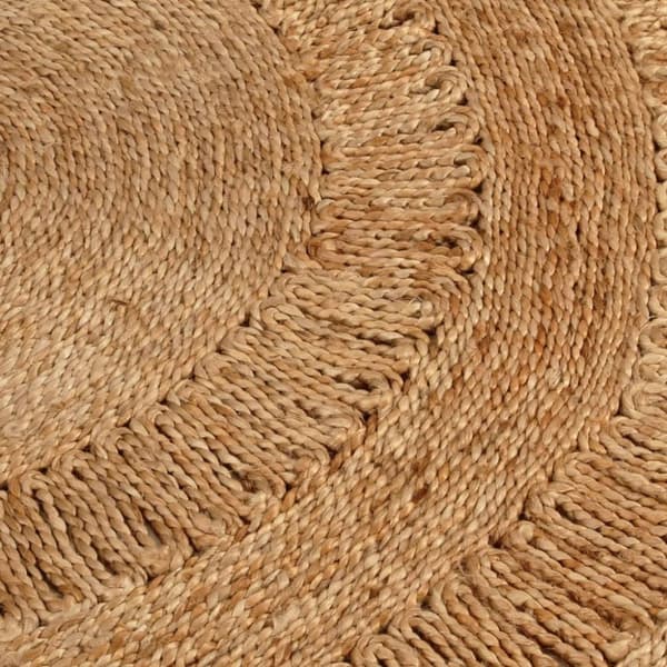 vidaXL Teppe håndflettet jute 150 cm rund