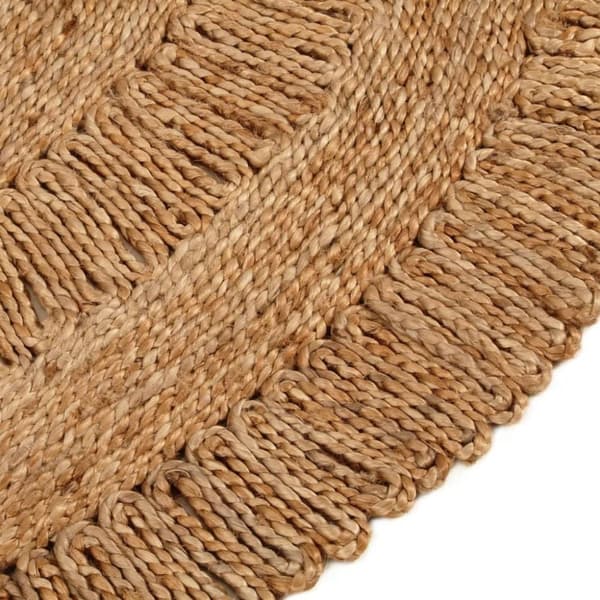 vidaXL Teppe håndflettet jute 150 cm rund