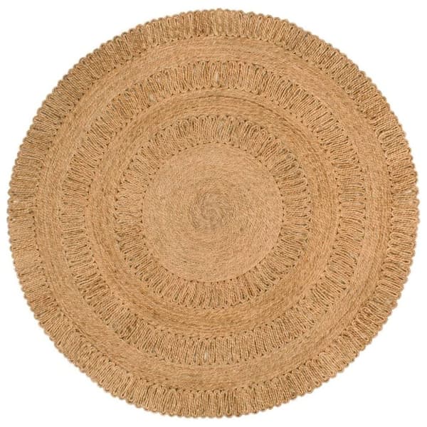 vidaXL Teppe håndflettet jute 150 cm rund