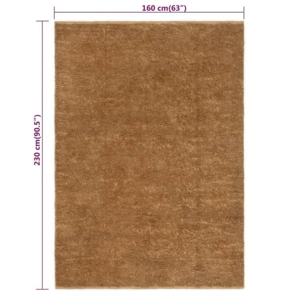 vidaXL håndlavet gulvtæppe 160x230 cm løkkeluv jute og bomuld