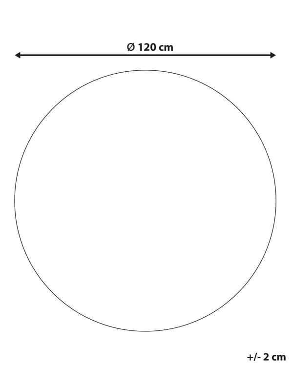 Matta Ljusbeige Jute 120 cm Rund Handvävd Flätad Bohemisk stil Vardagsrum Sovrum Hall
